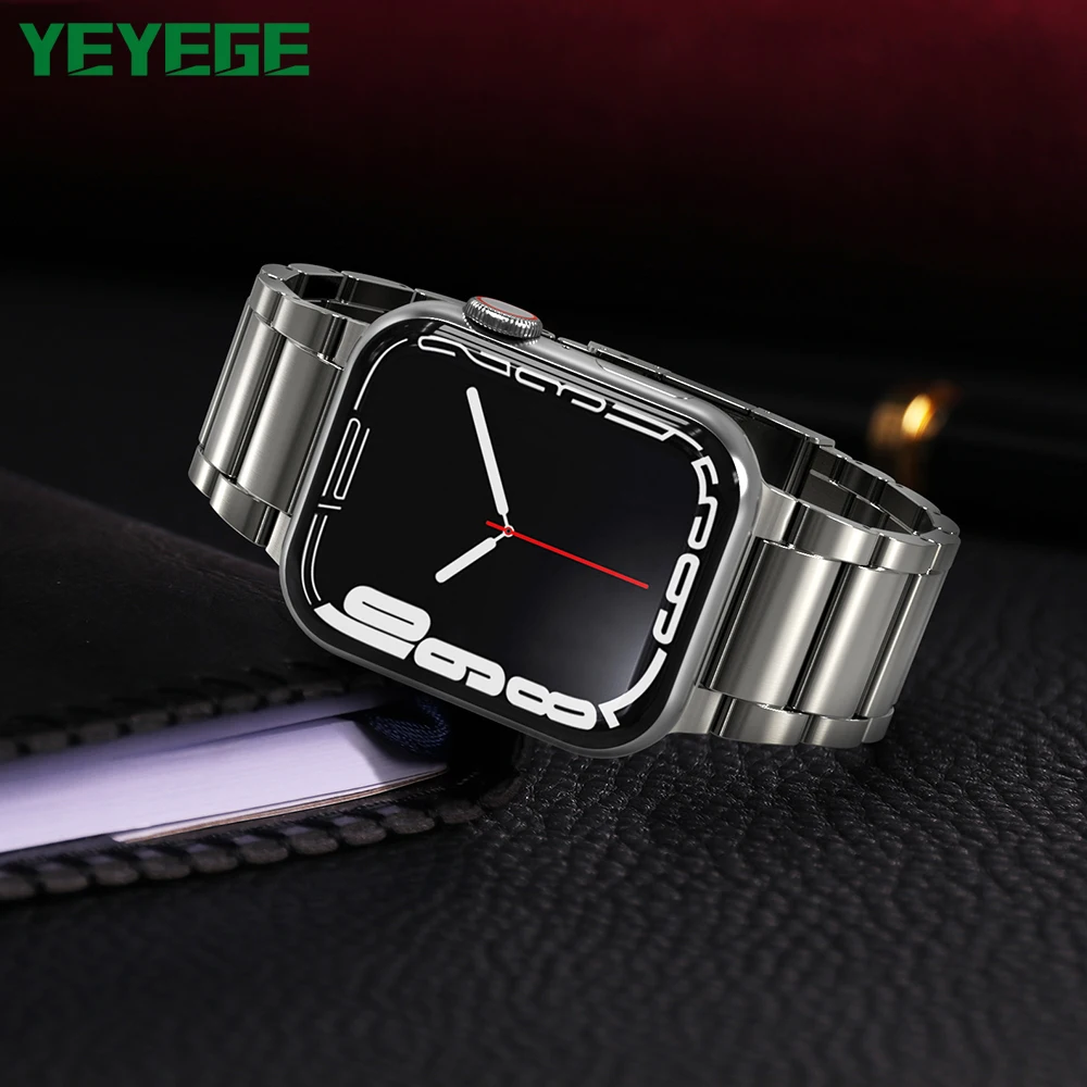 Titanium Alloy Strap for Apple Watch Band 8 7 6 5 4 3 SE Bracelet Metal Stainless Steel IWatch Ultra 49mm Replacement Wristband