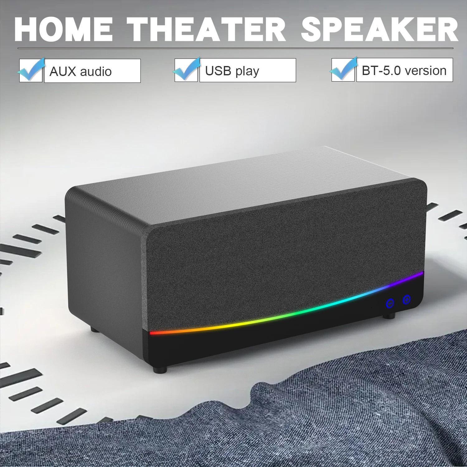 Cyboris BS-005 TV SoundBar 2 1 Blue-tooth Vintage Speaker 5 3 домашний кинотеатр звуковая система