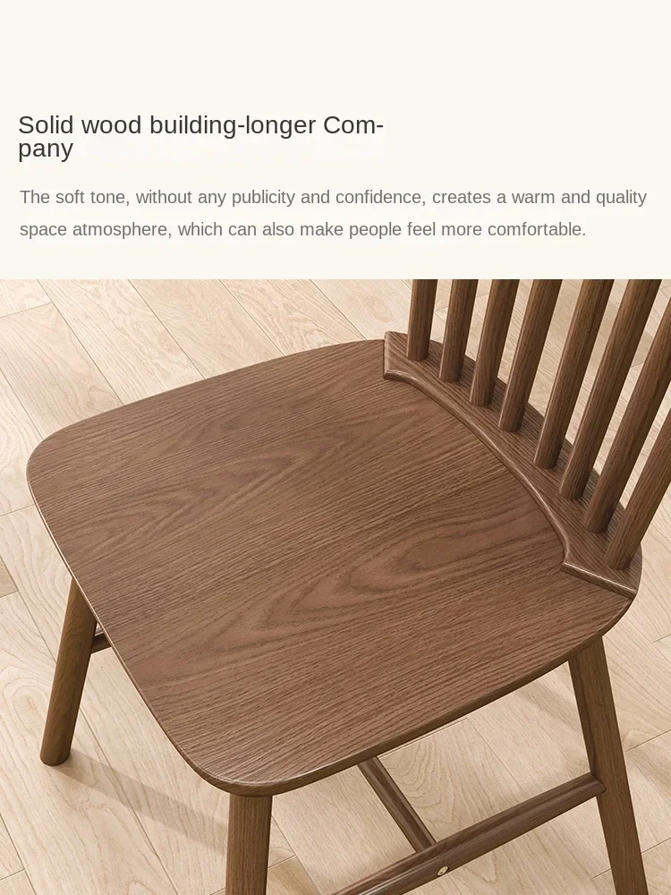 Hxl обеденный стул из массива дерева Виндзорский простой домашний стол деревянный