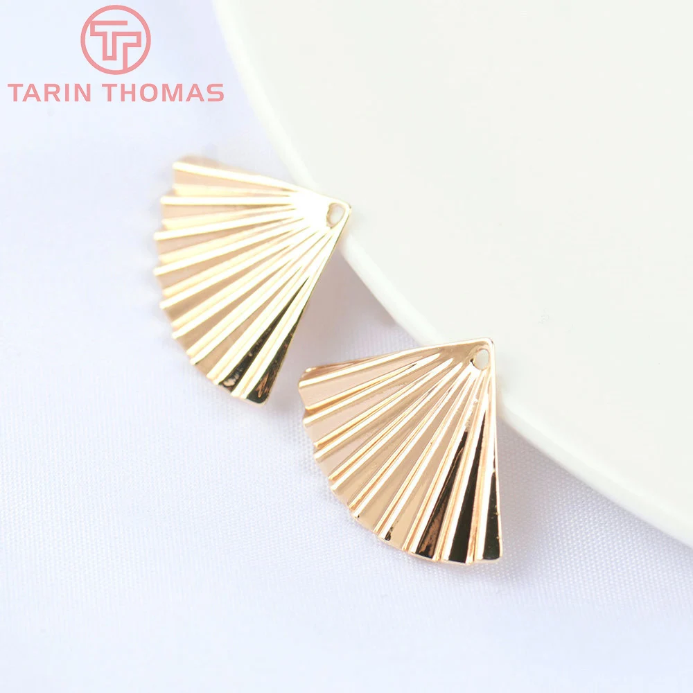 

(5537) 20PCS 14.5x20MM 24K Gold Color Brass Sector Shape Charms Pendants High Quality DIY Jewelry Making Findings Wholesale