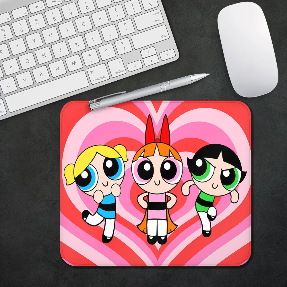 

Powerpuff Girls Design Pattern Game mousepad Small Pads Rubber Mouse Mat MousePad Desk Gaming Mousepad Cup Mat
