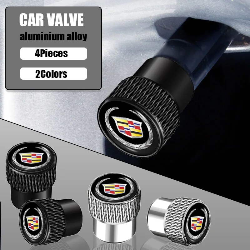 

Metal Alloy Car Tire Stem Valve Caps Wheel Valve for Cadillac Escalade XT4 XT5 XTS SRX CT4 CT5 CT6 ATS CTS SLS XLR Accessories