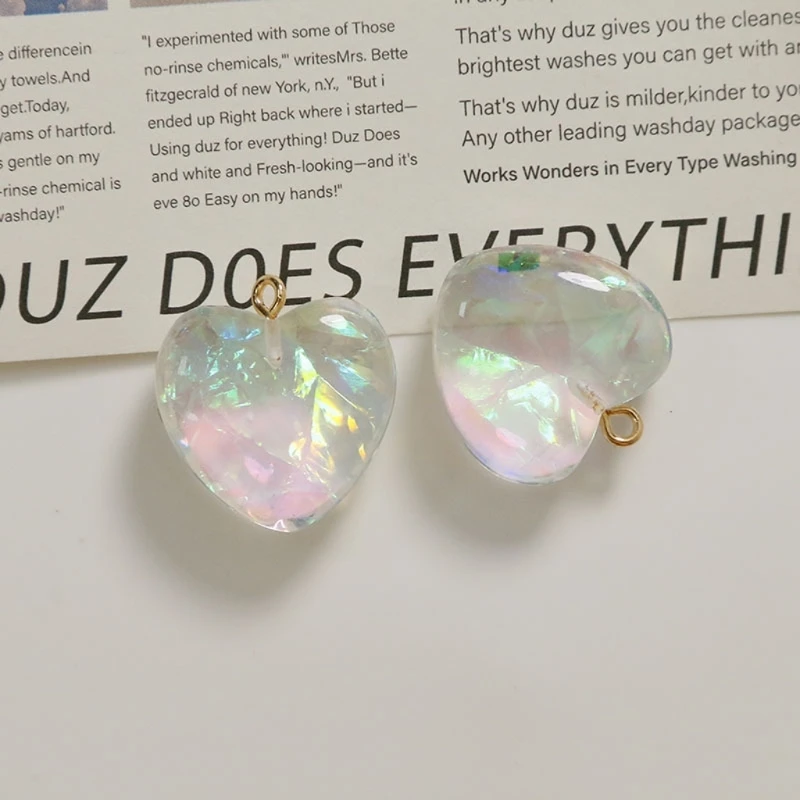 Подвески из смолы с сердечками сделай сам ожерелье браслет серьги подвеска для