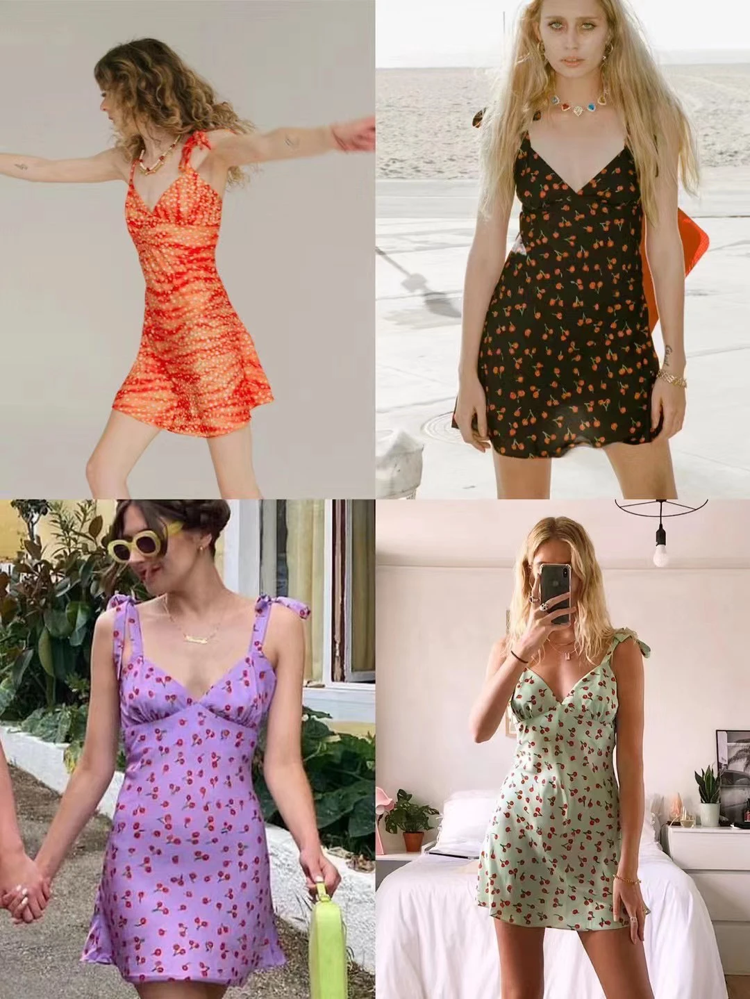 

Женское короткое шелковое платье с V-образным вырезом и бантом