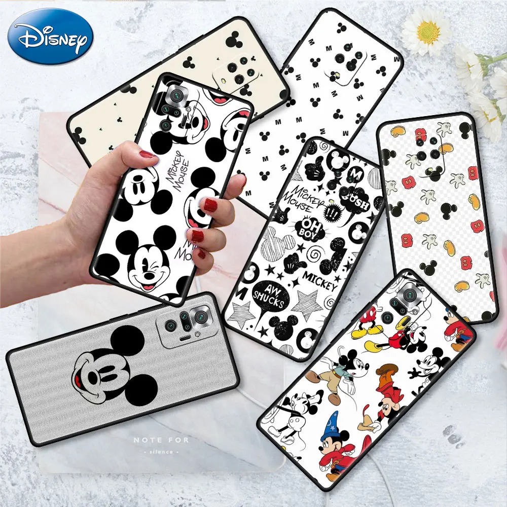 

Cute Mickey Mouse Disney Case for Xiaomi Redmi Note 11 10 9S 9 Pro 9C 8T 8 K40 7 7A 8A 9A Phone Cover Soft Shockproof Fundas
