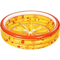 hot sale cartoon orange pattern round shape inflatable swimming pool customized size inflatable swimming pool for sale