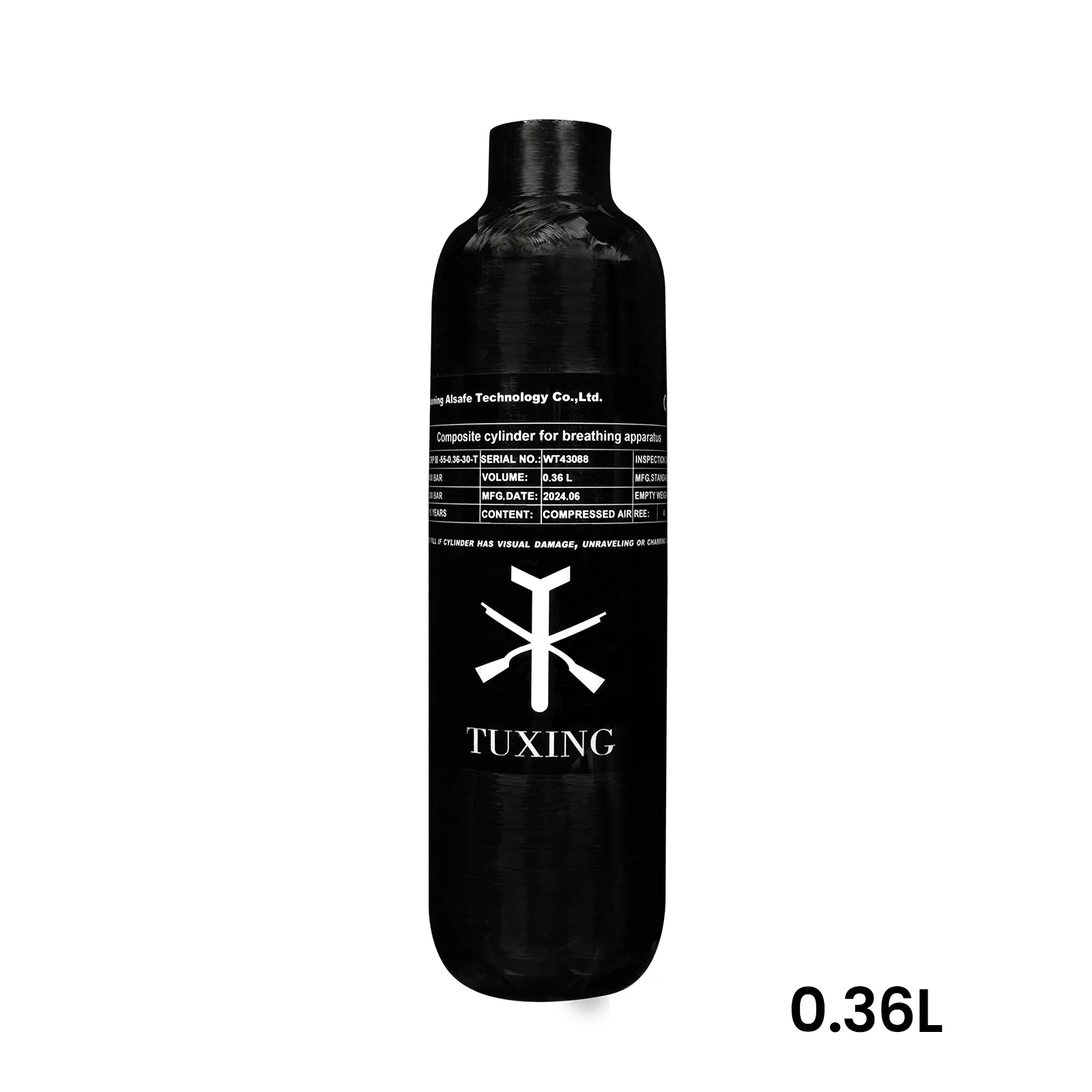 Цилиндр из углеродного волокна HPA TUXING 4500PSI 300Bar 0.36L 0.42L 360CC 420CC