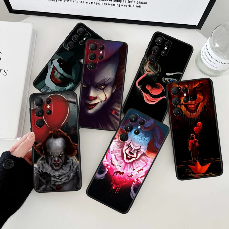 

Movie Joker Clown king Black Phone Case For Samsung Galaxy S23 S22 S21 S20 FE Ultra Pro Lite S10 S10E S9 Plus 5G