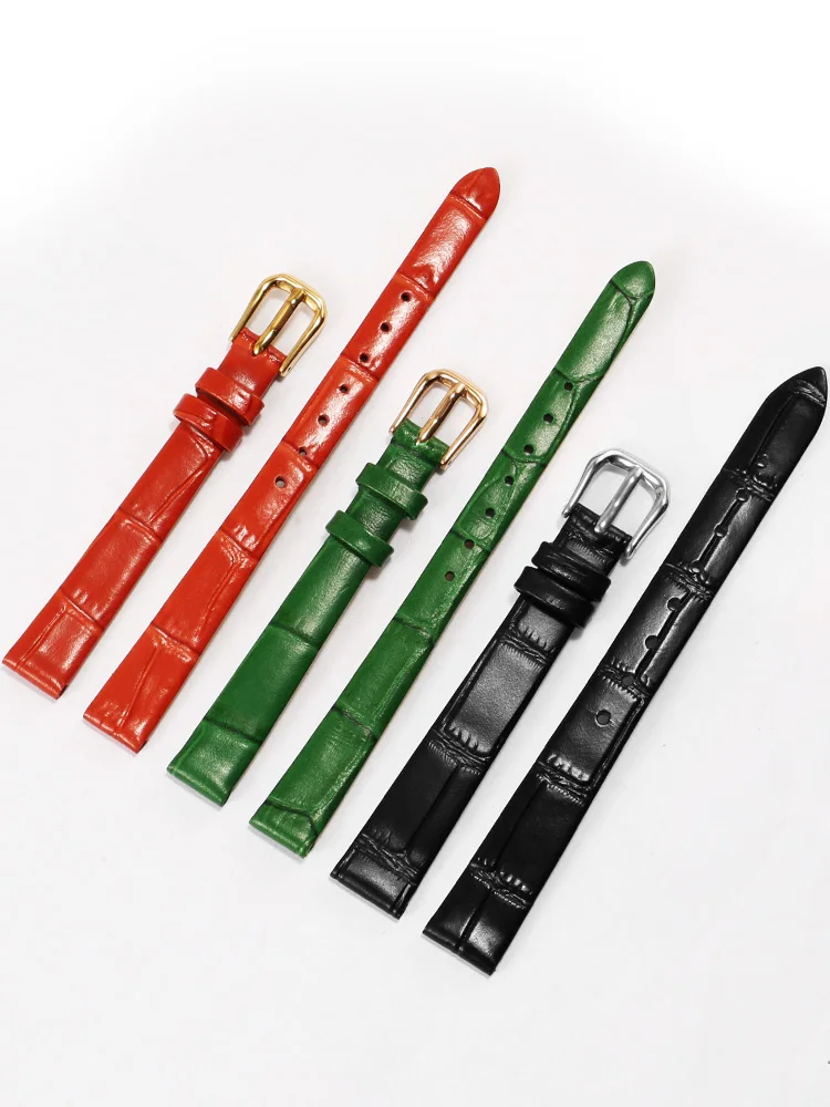 Часы женские с кожаным ремешком 6 8 10 мм зеленые C-k A-r-m-a-n-i Fossil L-o-n-g-i-n-e-s.