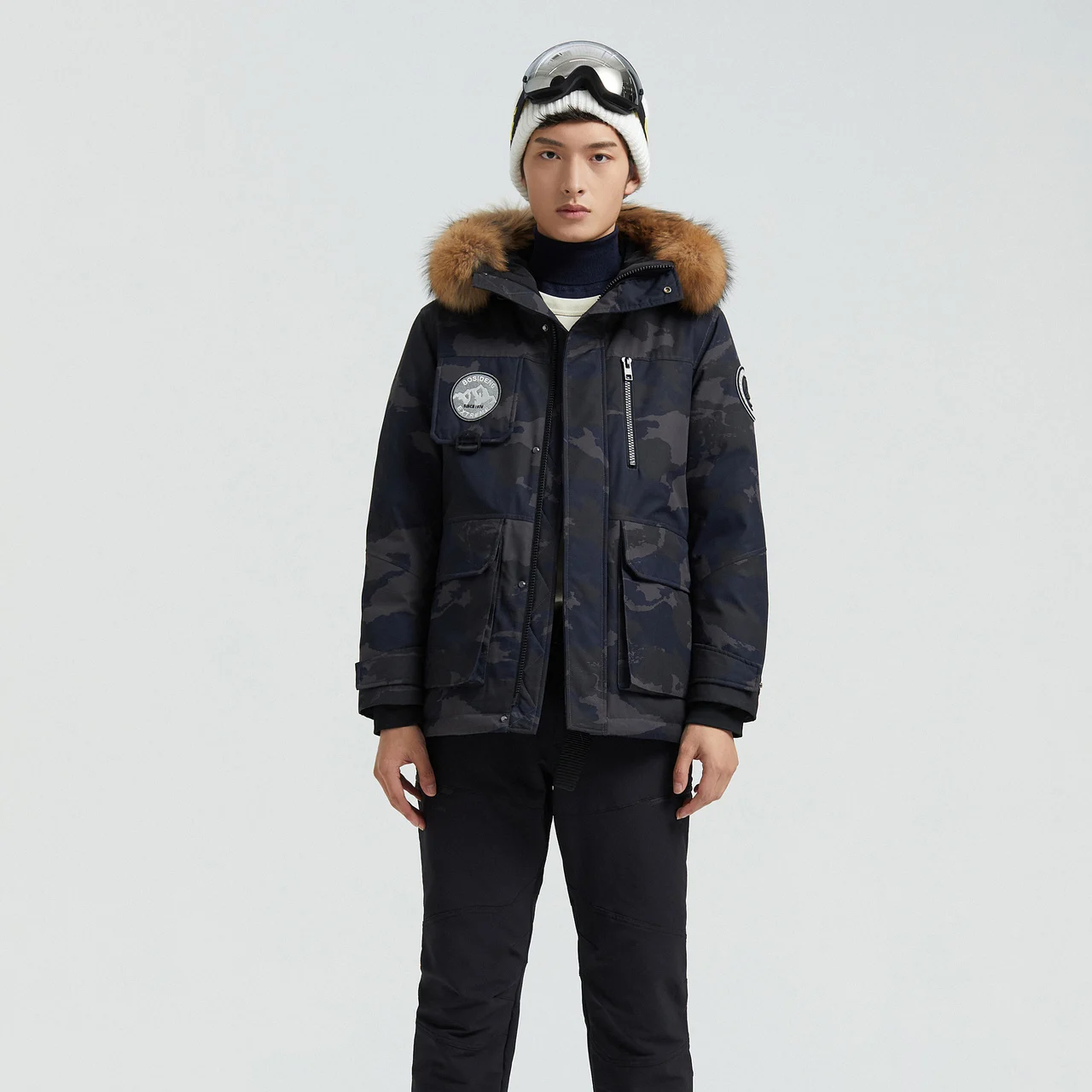 BOSIDENG зимняя 90% гусиный пух куртка мужская глубокая водонепроницаемая