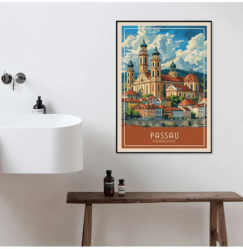 Германия путешествия архитектурные аттракционы принты и постеры винтажная