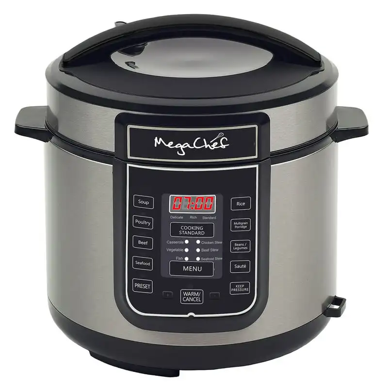 

6 Quart Pressure Cooker with 14 Pre-set Multi Function Features