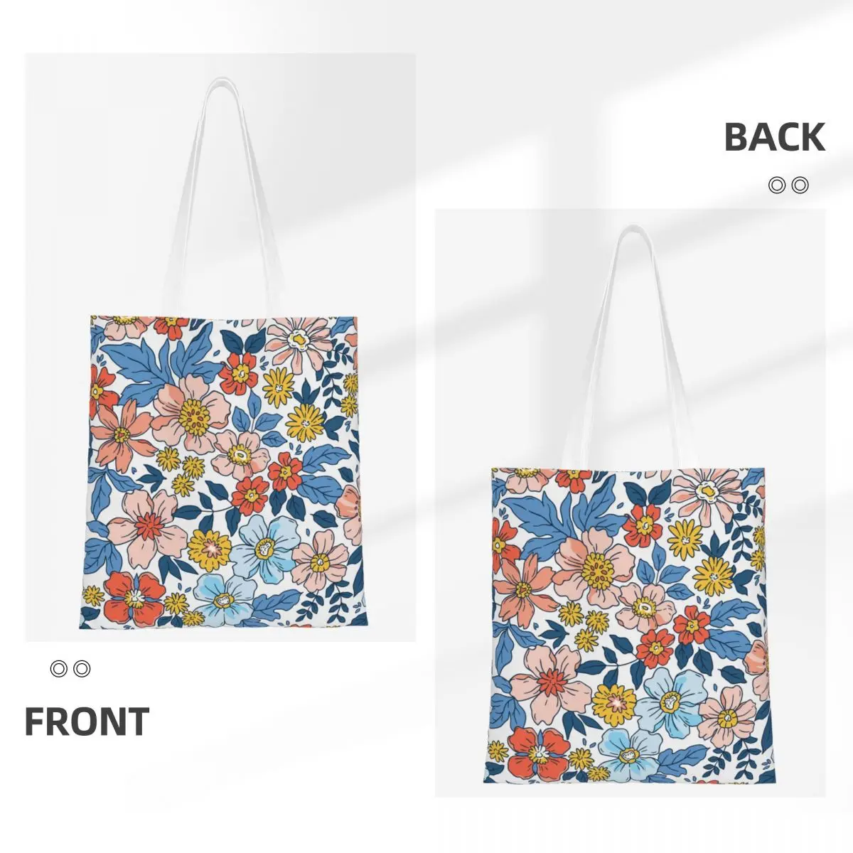 Элегантные весенние сумки-тоуты с цветочным принтом женская сумка холщовая