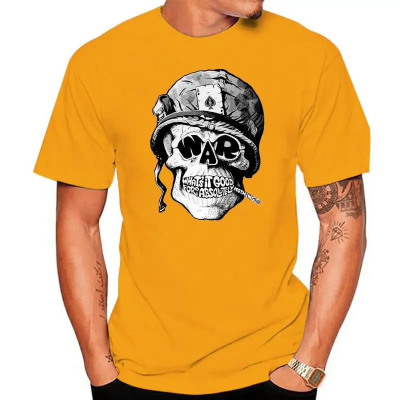 Новинка 2022 летняя модная мужская футболка одежда с изображением военного черепа