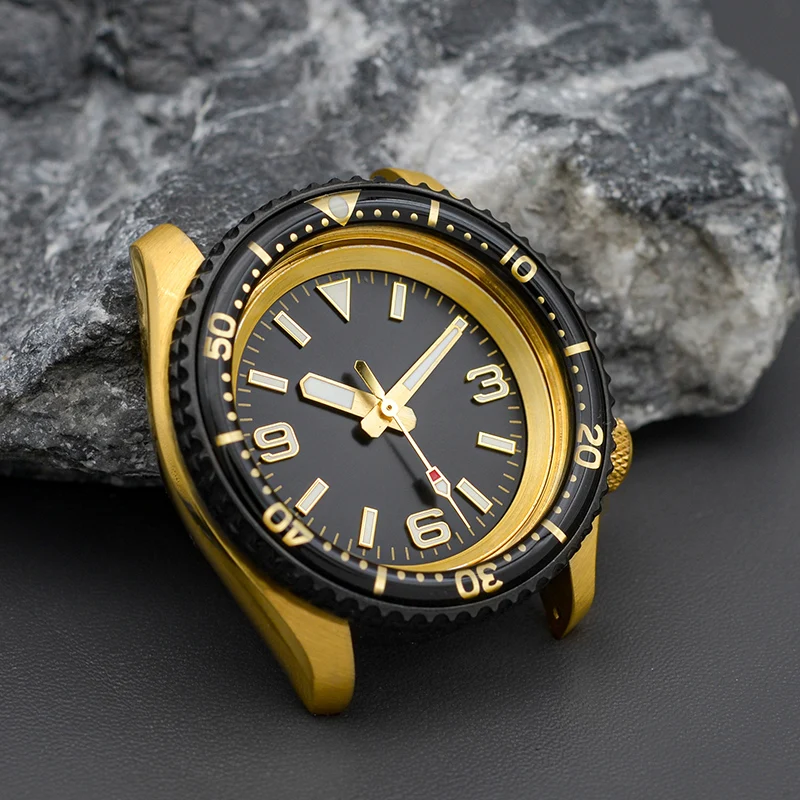 

Gold Case Men's Watch Cases SKX007 Style Mechanical Watches 100m Waterproof NH35 NH36 Movement Watch With 38mm Bezel Insert