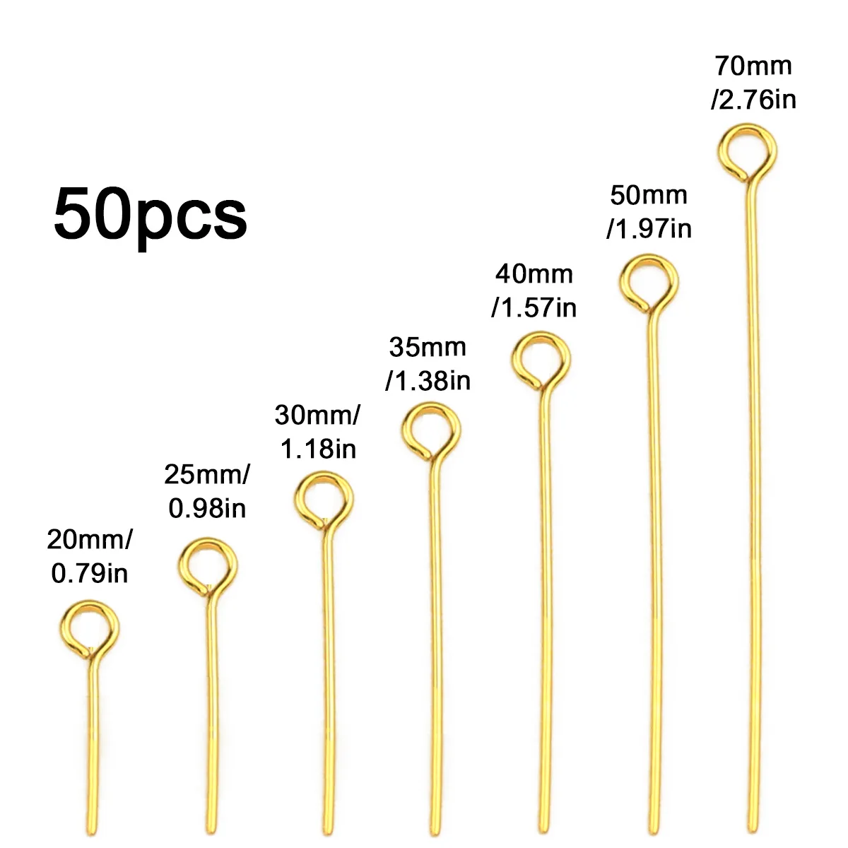 Булавки из нержавеющей стали разных размеров 9 шт