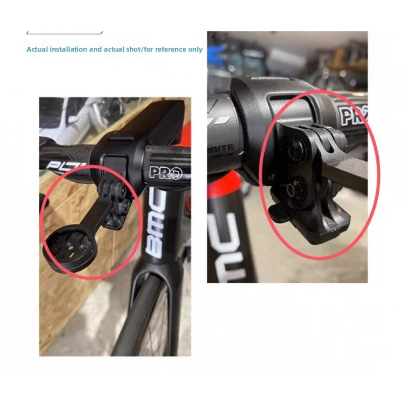 Фото Крепление для велокомпьютера из алюминия для BMC ICS01 ICS02 RSM01 Stem TEAMMACHINE SLR01 RM01CNC, совместимое с GoPro, Garmin, Wahoo, Bryton, IGPS, Giant №5