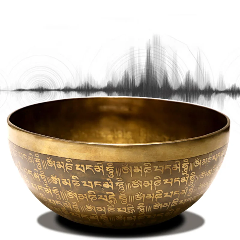 Tibetan Yoga Meditation Singing Bowl Pad Set Metals Buddha Sound Singing Bowl Handmade Percussion Klangschalen They Are Tibetan enlarge