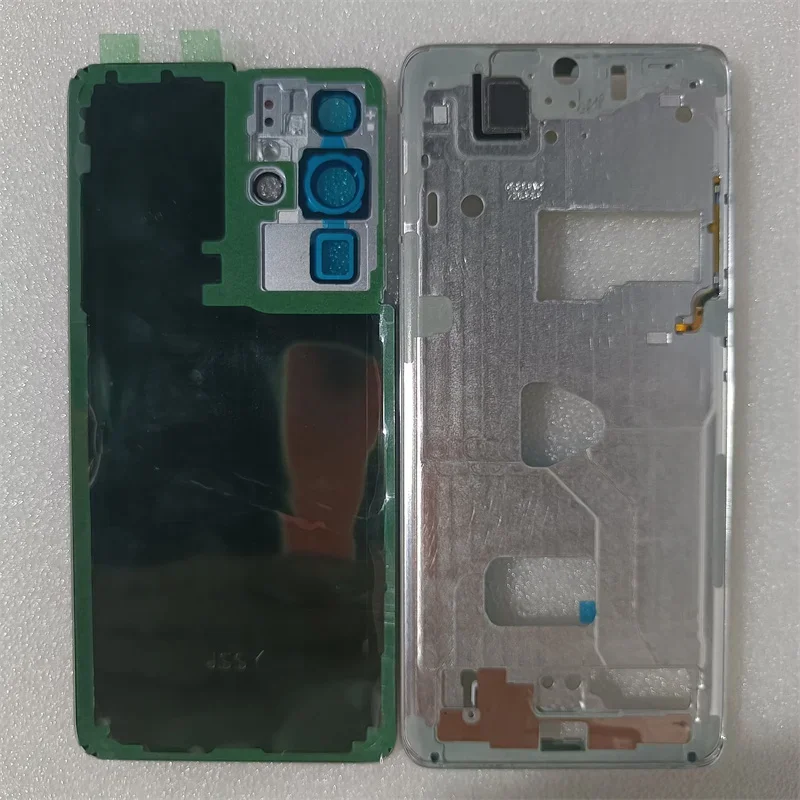 Чехол для Samsung Galaxy S21 ultra 5G полный корпус средняя Рамка стеклянная крышка