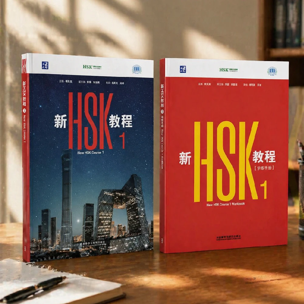Фото (4 книги) Новые учебники и рабочие тетради HSK для 1 и 2 уровней от Фэнлань Гуо №2