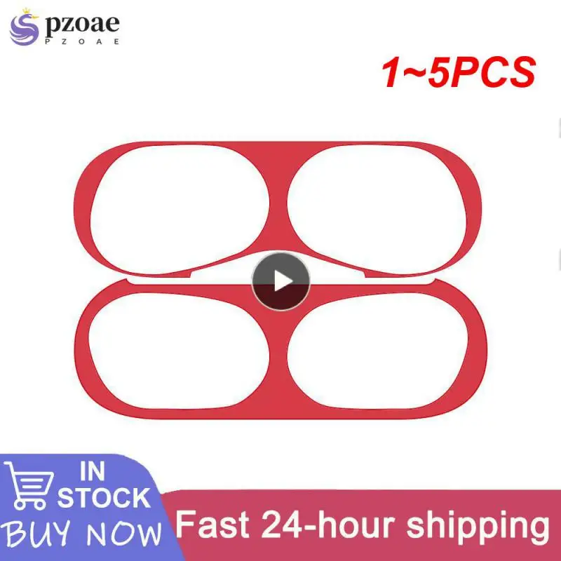 

1~5PCS Metal Dust Guard Sticker for 1 2 3 Case Dust-proof Protective Sticker Anti-scratch Earbuds Film for