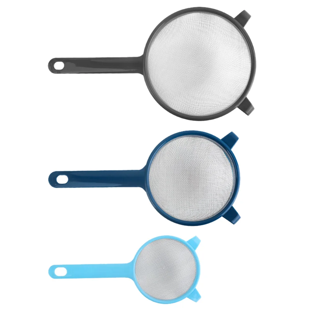 

1 Set 3pcs Portable Lightweight Durable Flour Sieve Flour Sifter for Restaurant Home Hotel