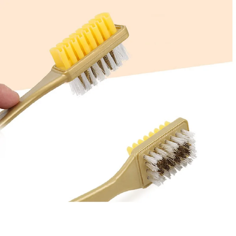 2-Sided Cleaning Brush Rubber Eraser Set Fit for Suede Leather Nubuck Shoes Steel Plastic Rubber Boot Cleaner Stain Dust