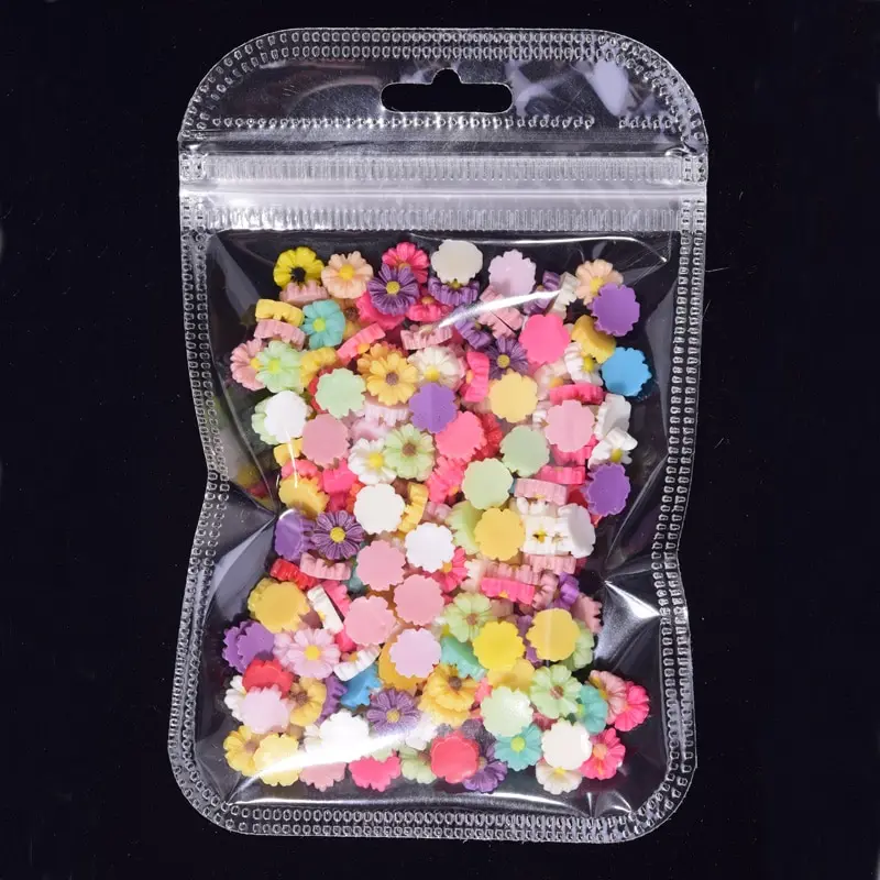 100 шт. 3D акриловые подвески для ногтей с цветами разных размеров цветочные