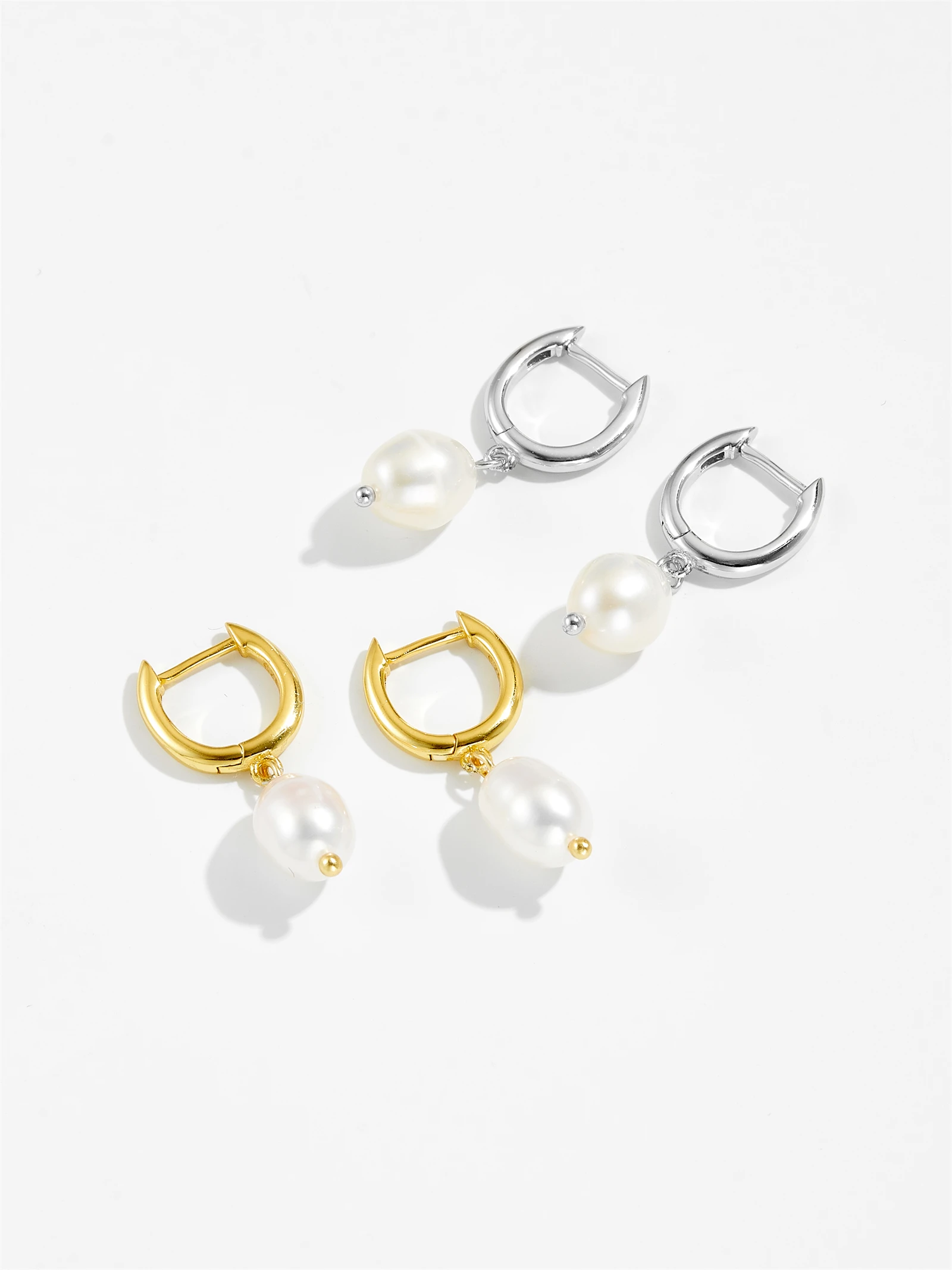 Висячие серьги-подвески DPLAOPA из серебра 100% пробы с изящными жемчужинами