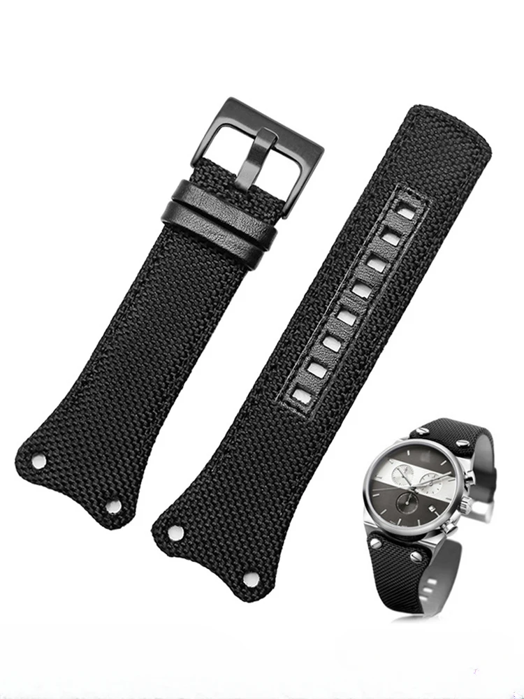 

For CK Watch Band Eager Series K4b384b3 K4b371b6 K4b371b3 Adventure Outdoor Durable Safety Nylon Black Canvas Watchbands