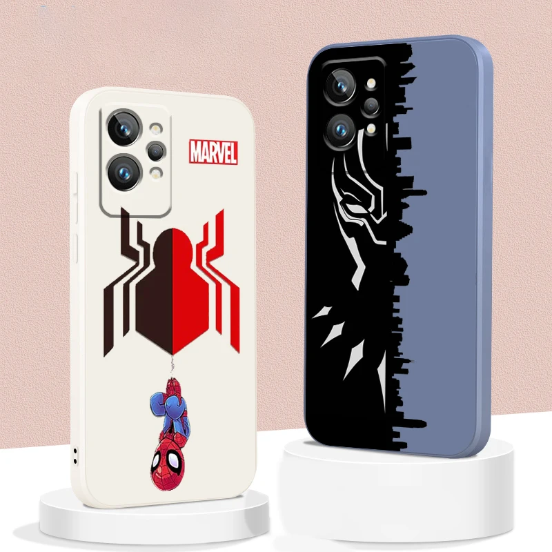 

Liquid Rope Superheroe Marvel Avengers Phone Case For OPPO Realme Q3S Q5i 50A 50i C21Y C11 GT Neo3 Neo2 9 9i 8 8i 7 Pro Plus