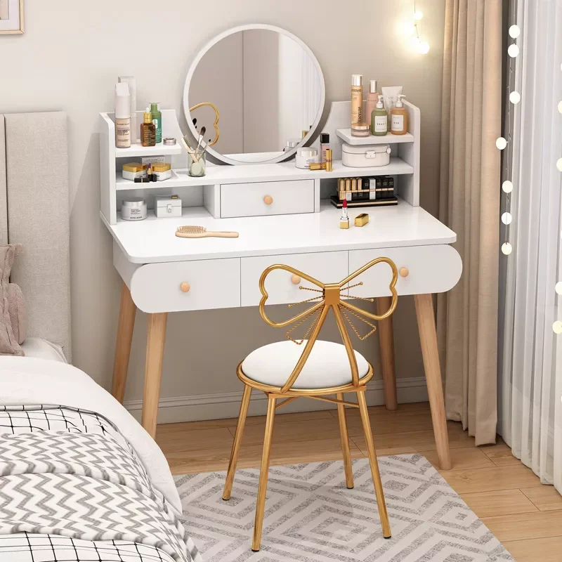 

Dressing Table with Mirror and Stool Dressing Tables with Storage Cabinet Makeup Vanity Cabinet Vanity Table Bedroom Furniture