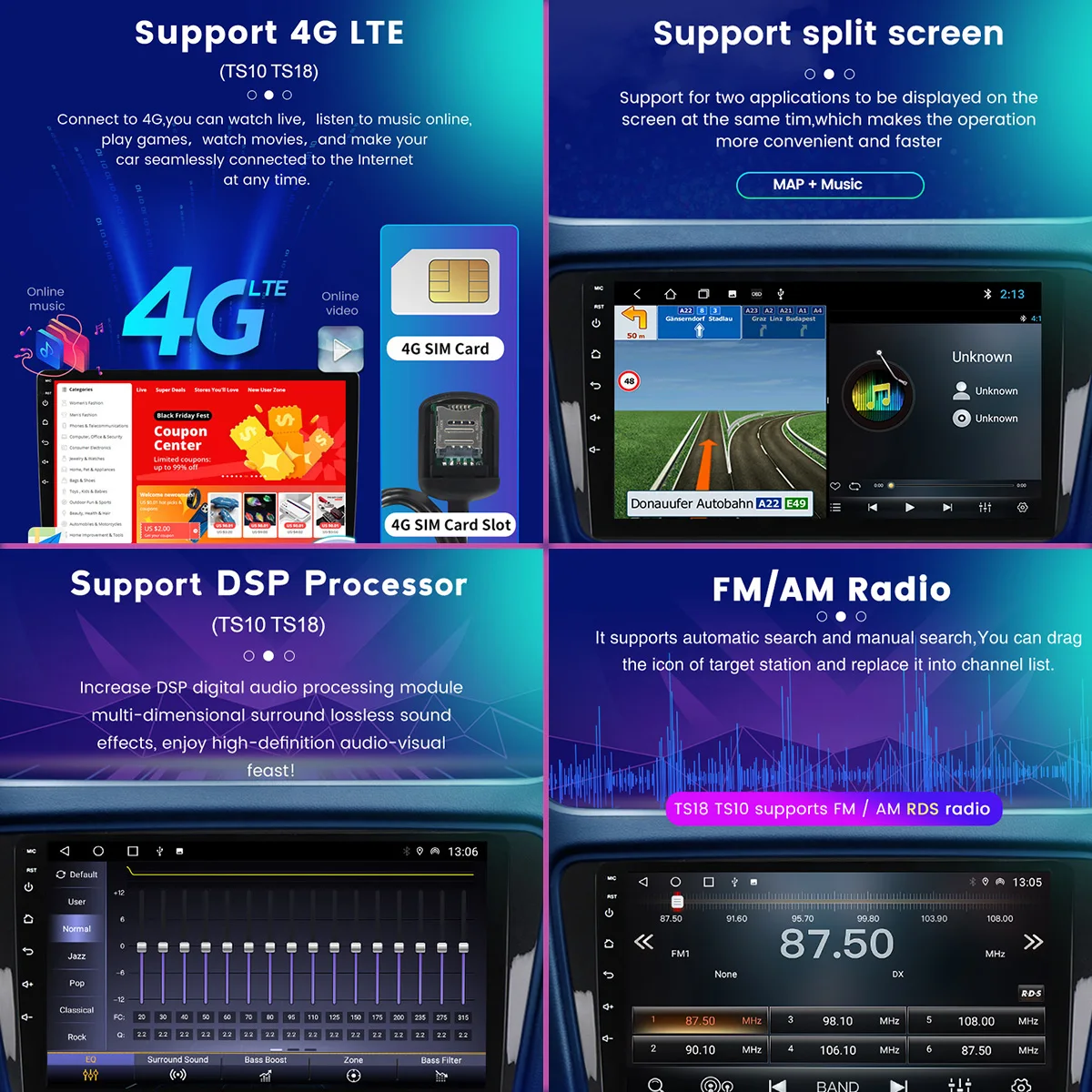4G Android 11 DSP автомобильное радио для KIA Cerato 2 Forte MT AT Porte Koup 2008-2013 видеоплеер навигация