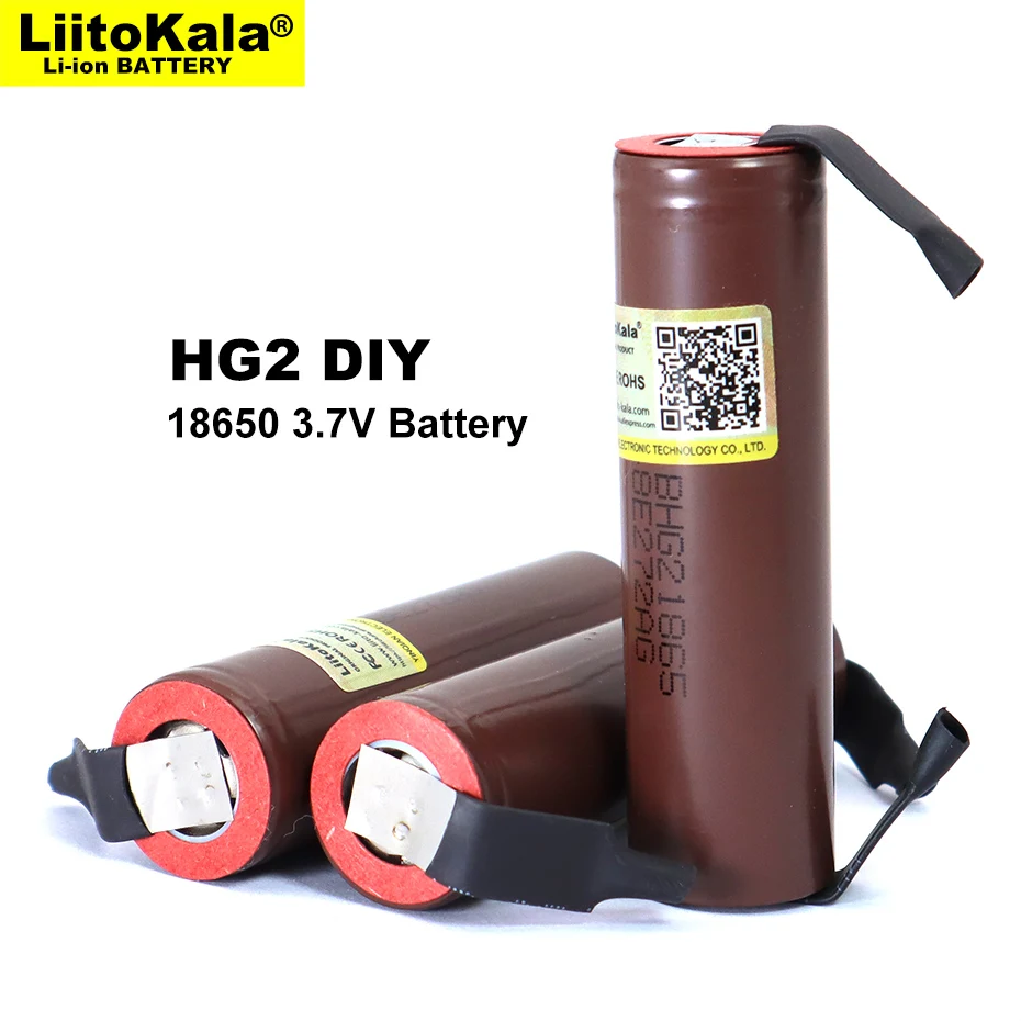 2022 Liitokala new HG2 18650 3000mAh battery 18650HG2 3.6V discharge 20A, dedicated For hg2 batteries + DIY Nickel