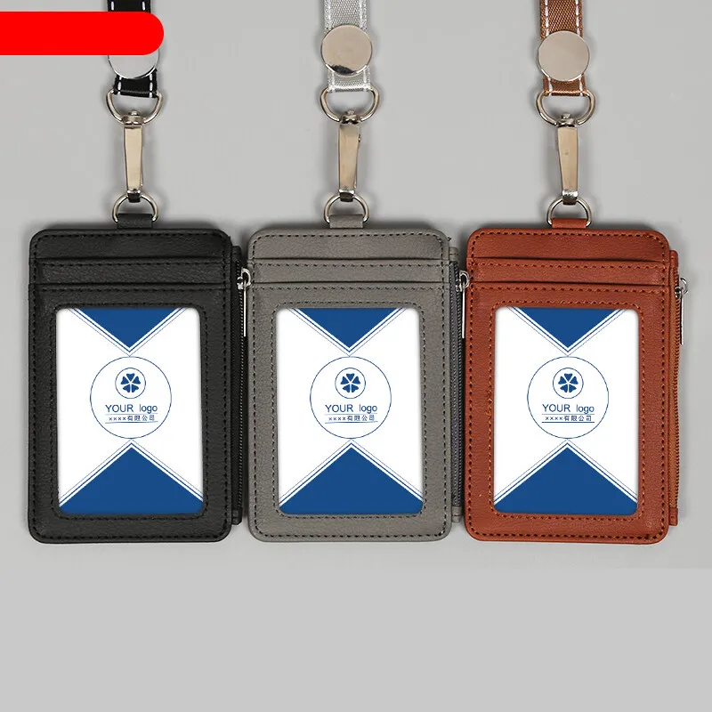 Держатель для Id-карты с несколькими отделениями карт чехол на молнии ремешком