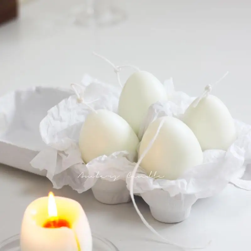 

3D Egg Silicone Candle Mold DIY Scented Candles Plaster Mold Mousse Chocolate Cake Baking Tool Easter Egg Mold Home Decoration