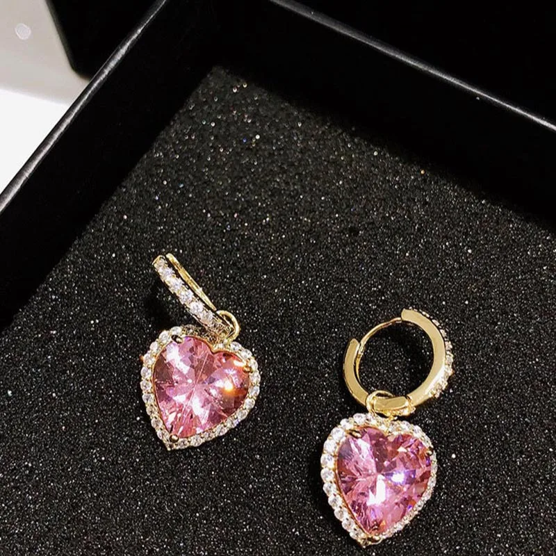 2022 новые корейские волнистые циркониевые серьги ли знакомые одинаковые розовые