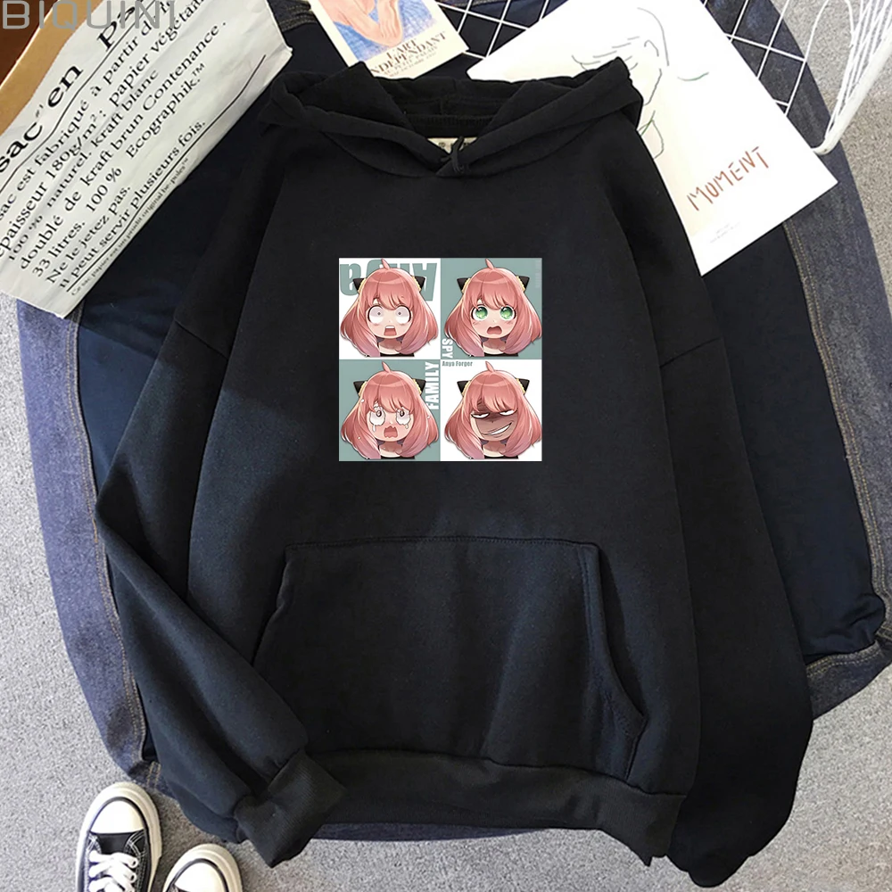 

Anime Spy X Family Hoodie Japanese Kawaii Forger Anya Manga Graphic Sweatshirt Long Sleeve Harajuku Casual Cartoon Mens Pullover