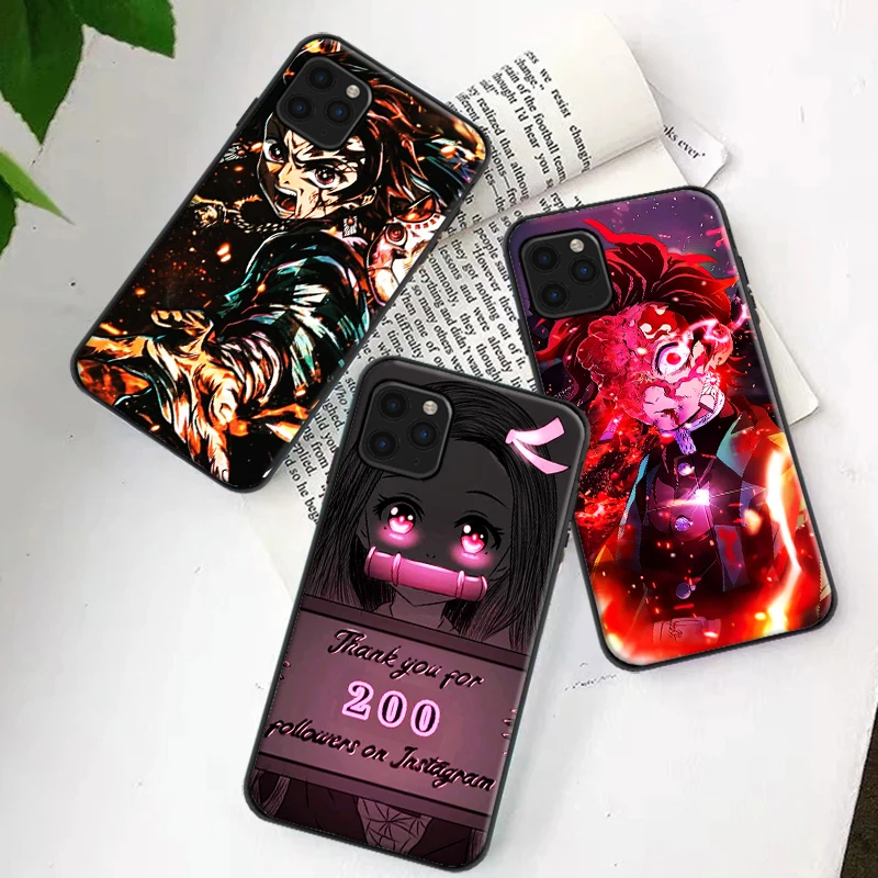 

Japan Anime Demon Slayer Kamado Tanjirou Nezuko Phone Case For iPhone 6 6S 7 8 X XS XR 11 12 13 13 Pro Mini SE 2020 Cover