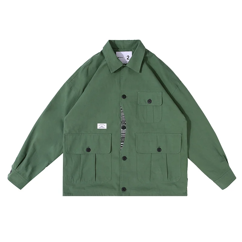

Japan Men Streetwear Fashion Amekaji Loose Casual Splice Vintage Outdoor Cargo Jacket Male Cityboy Coat Outerwear Overcoat