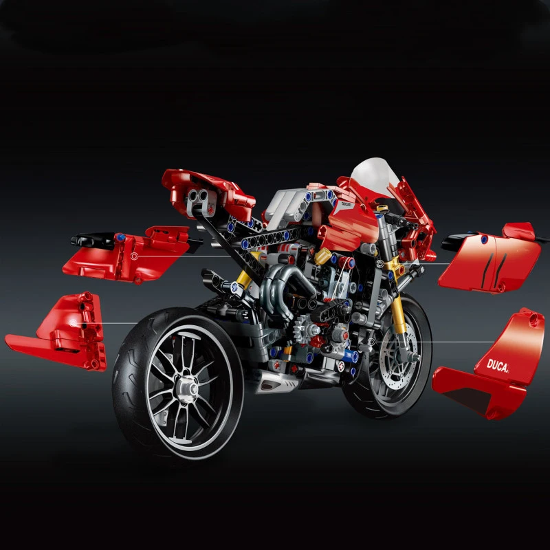 Конструктор Ducati Panigale V4 R модель мотоцикла 674 блоков фигурки кирпичи игрушки для