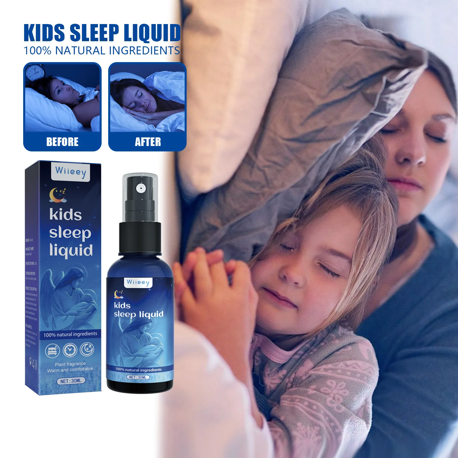 

Wiieey Lavender Deep Sleep Pillow Spray Insomnia Essential Oil Relieve Stress Castor Oil Help Sleep Relief Anxiety