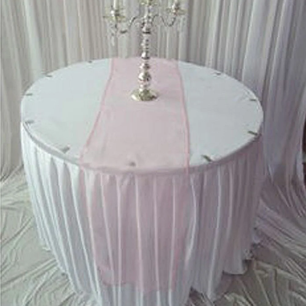 1 шт. новый дизайн серебряная прозрачная органза настольная дорожка свадебные