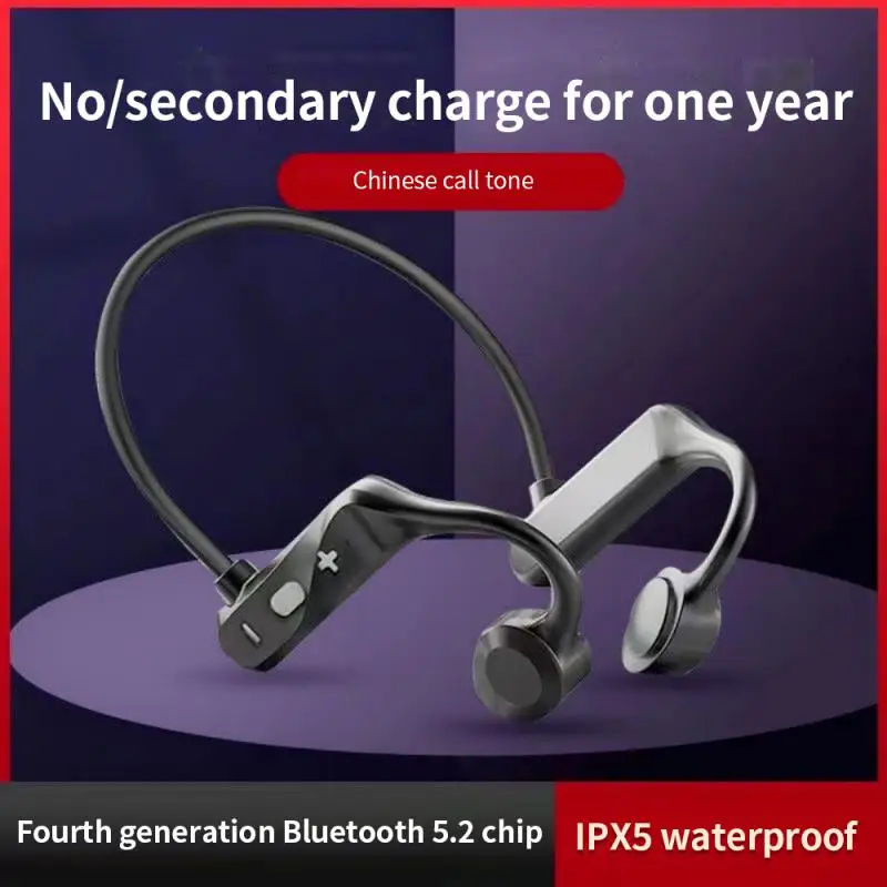

Headset Waterproof Stereo Hd Voice 5.0 0 Delay For Running Gaming Bone Conduction Headphone Earphone