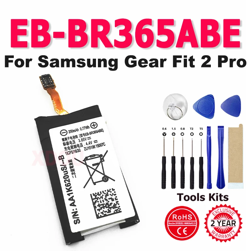 Фото НОВЫЕ аккумуляторы EB-BR365ABE EB-BR360ABE для Samsung Gear Fit 2 Pro SM-R365 R365 / Gear Fit2 Fit 2 R360 SM-R360, замена батареи для часов №2