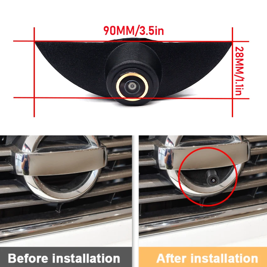 CCD AHD 1080P Автомобильный логотип камера переднего вида для Nissan X-Trail Tiida Livina Qashqai fairlady
