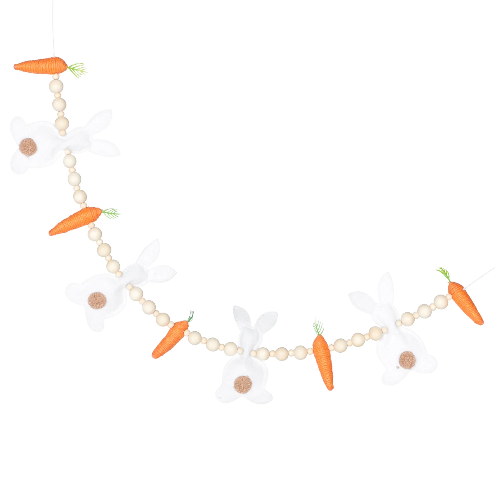 Гирлянда в виде кролика деревенские бусины морковь пасхальная овсянка настенная
