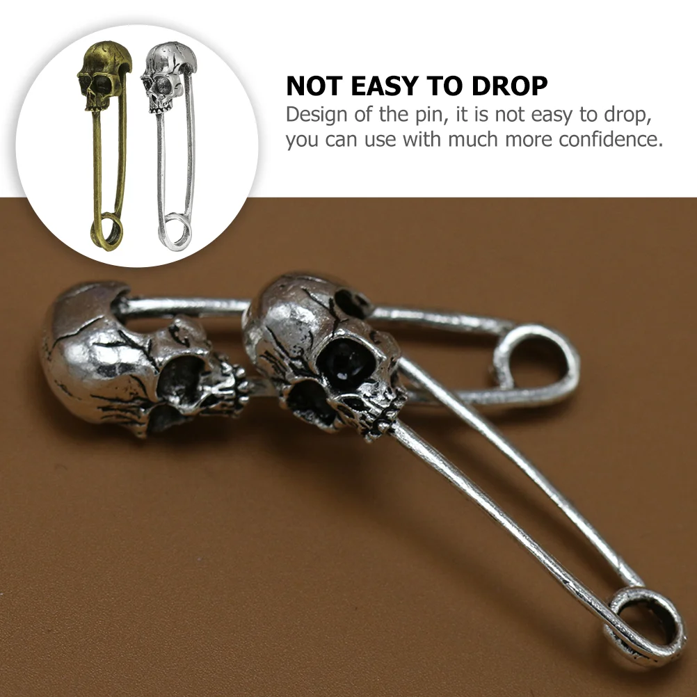 20 шт. булавка в стиле ретро металлическая брошь панк с черепом декор швейные