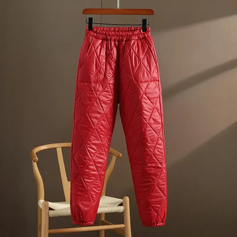 

Ветрозащитные хлопковые брюки-султанки, зимние женские брюки, повседневные теплые плотные легкие мешковатые брюки, новинка 2023