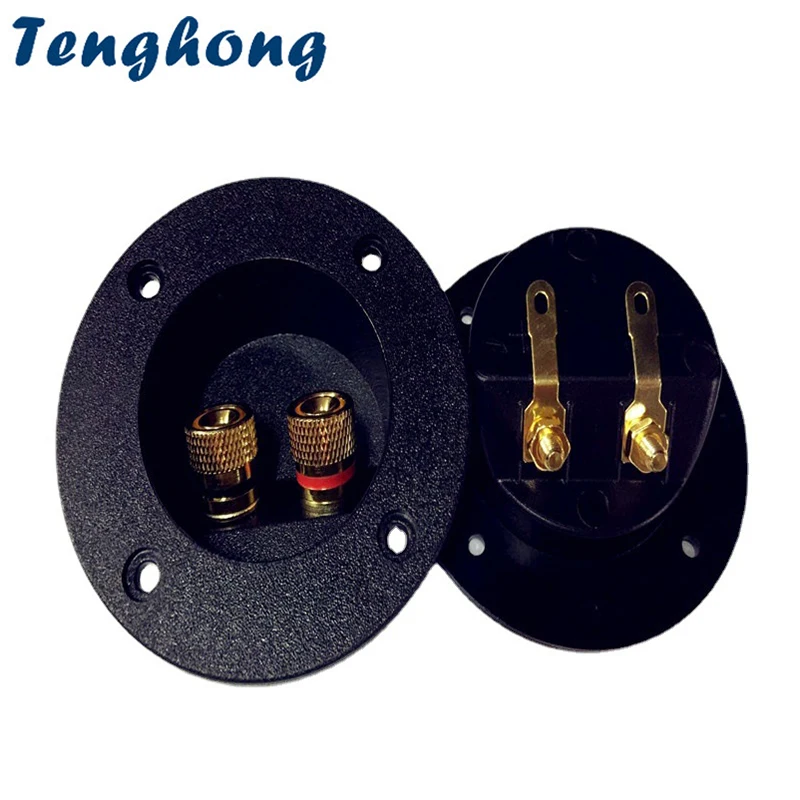 

Tenghong 2pcs 75mm Copper Head Speaker Junction Box Round Back Panel Wiring Terminal OK Speaker Junction Box Speaker Back Panel